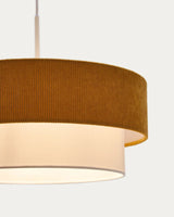 Bianella Deckenleuchte aus Baumwolle und Cord in Senfgelb Ø 40 cm von Kave Home – Bild 7
