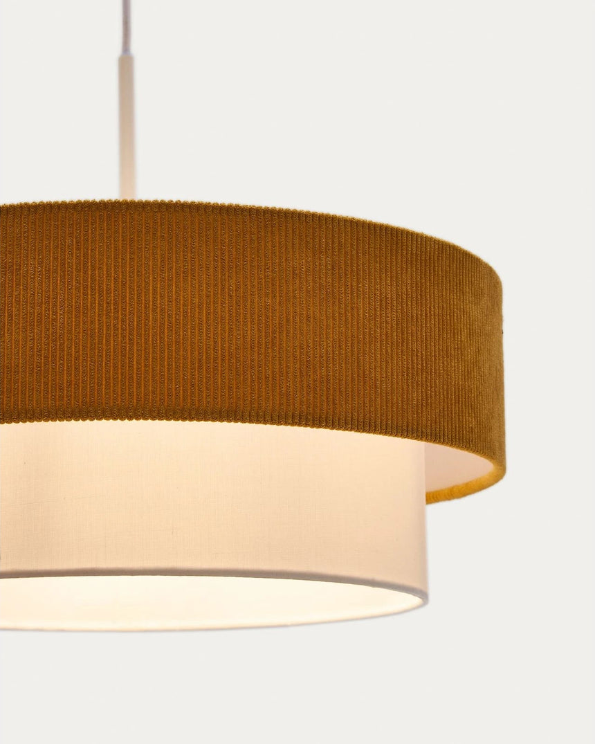 Bianella Deckenleuchte aus Baumwolle und Cord in Senfgelb Ø 40 cm von Kave Home – Bild 7