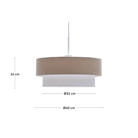 Bianella Deckenleuchte aus Baumwolle und beigem Cord Ø 40 cm von Kave Home – Bild 3