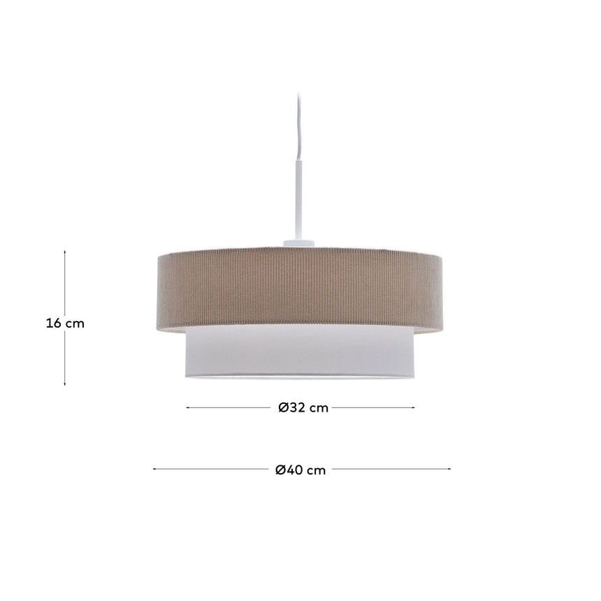 Bianella Deckenleuchte aus Baumwolle und beigem Cord Ø 40 cm von Kave Home – Bild 3