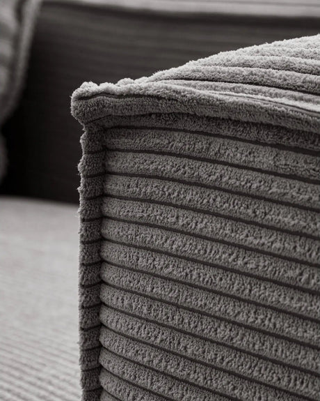 Blok 3-Sitzer-Sofa breiter Cord grau 240 cm von Kave Home – Produktbild 11