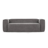 Blok 3-Sitzer-Sofa breiter Cord grau 240 cm von Kave Home – Produktbild 5