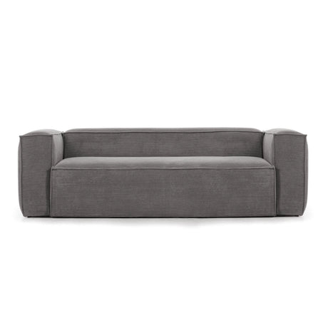 Blok 3-Sitzer-Sofa breiter Cord grau 240 cm von Kave Home – Produktbild 5