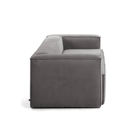 Blok 3-Sitzer-Sofa breiter Cord grau 240 cm von Kave Home – Produktbild 6