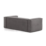 Blok 3-Sitzer-Sofa breiter Cord grau 240 cm von Kave Home – Produktbild 7