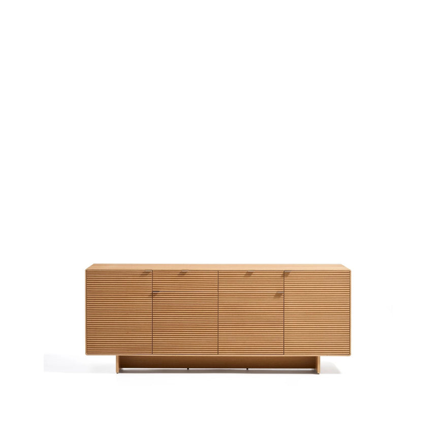 Buffet Norlen mit 4 Türen und 2 Schubladen in Eichenfurnier mit naturfarbenem Finish FSC Mix Credit 194,5 x 78 cm von Kave Home – Bild 1
