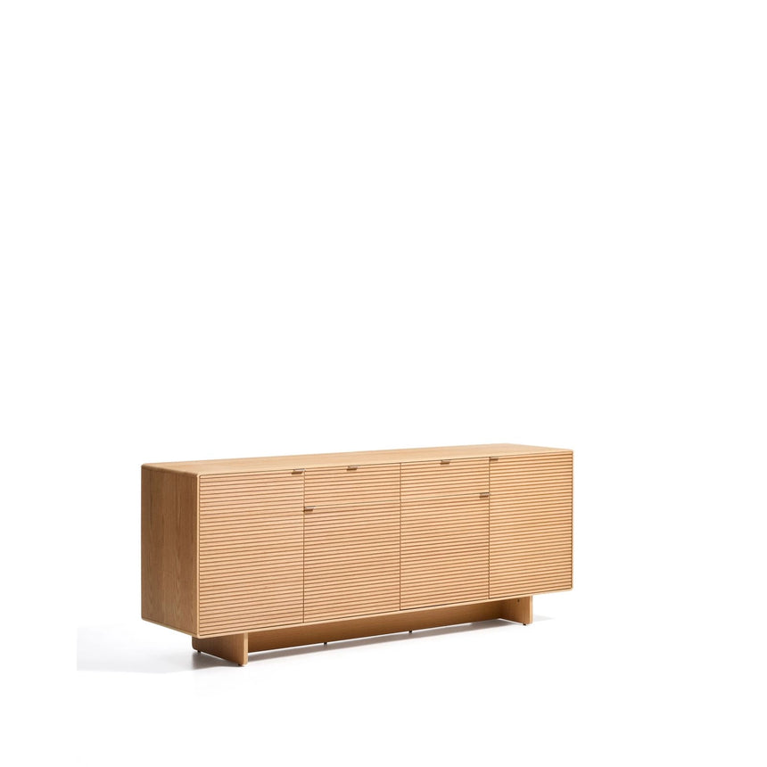 Buffet Norlen mit 4 Türen und 2 Schubladen in Eichenfurnier mit naturfarbenem Finish FSC Mix Credit 194,5 x 78 cm von Kave Home – Bild 4