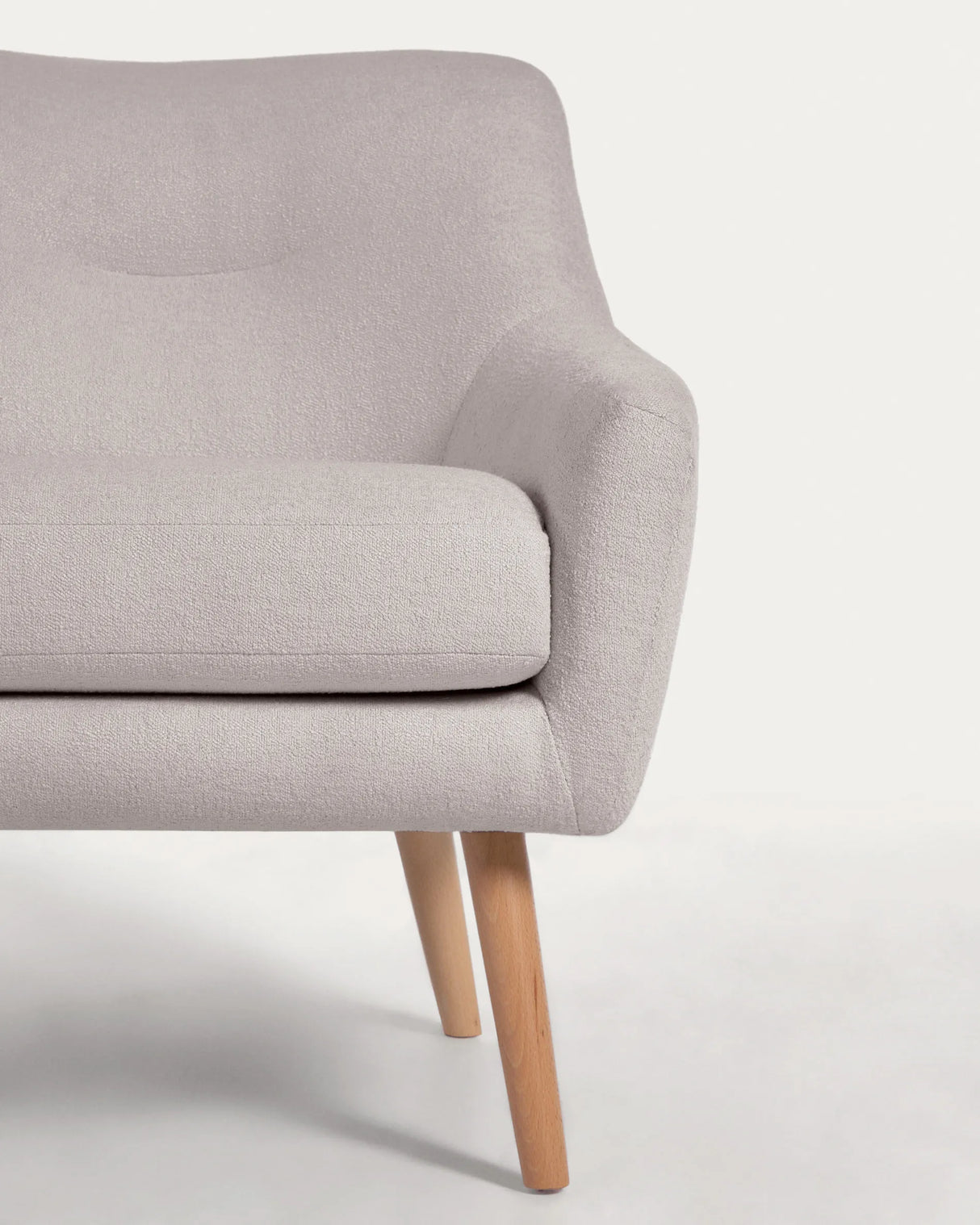 Candela Sessel Mikro-Bouclé in Grau FSC Mix Credit von Kave Home – Produktbild 11