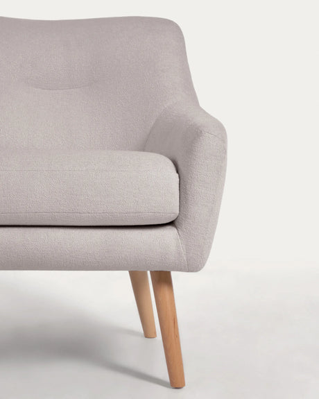 Candela Sessel Mikro-Bouclé in Grau FSC Mix Credit von Kave Home – Produktbild 11