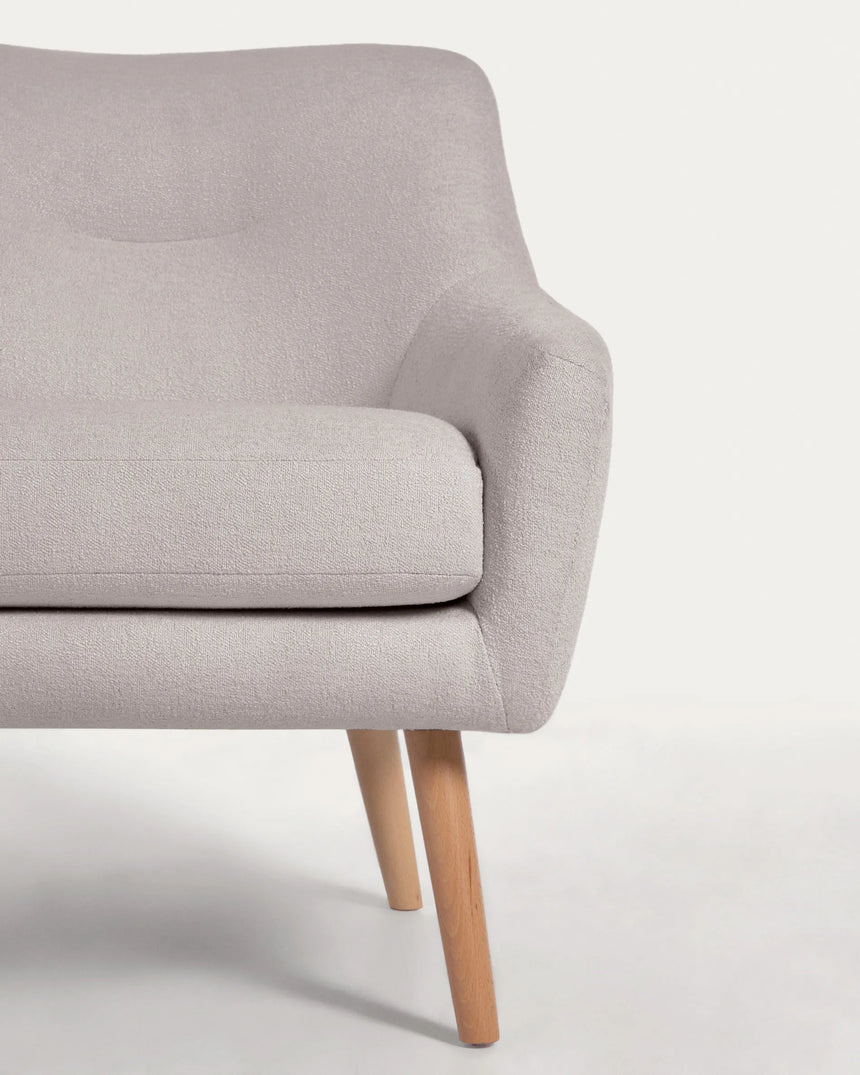 Candela Sessel Mikro-Bouclé in Grau FSC Mix Credit von Kave Home – Produktbild 11
