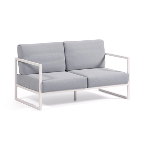 Comova 2-Sitzer-Sofa 100% outdoor blau und Aluminium weiss 150 cm von Kave Home – Bild 1