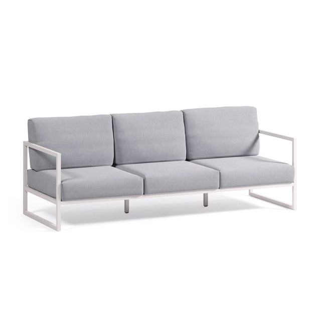Comova 3-Sitzer-Sofa 100% outdoor blau und Aluminium weiß 222 cm von Kave Home – Bild 1