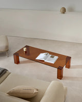 Couchtisch Adularia aus braunem gehärtetem Glas 140 x 60 cm von Kave Home – Bild 2