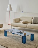 Couchtisch Adularia aus gehärtetem Glas in Blau 140 x 60 cm von Kave Home – Bild 2