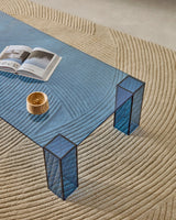 Couchtisch Adularia aus gehärtetem Glas in Blau 140 x 60 cm von Kave Home – Bild 3