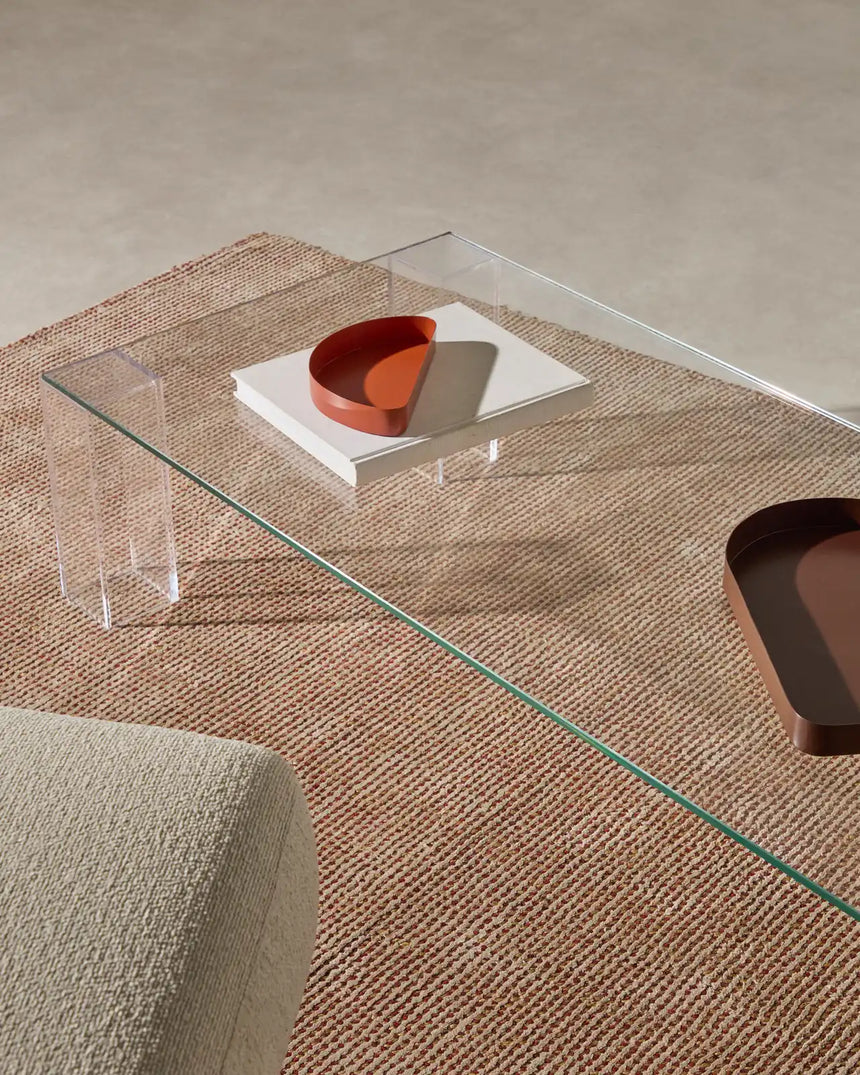 Couchtisch Adularia aus transparentem gehärtetem Glas 140 x 60 cm von Kave Home – Bild 4
