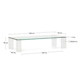 Couchtisch Adularia aus transparentem gehärtetem Glas 140 x 60 cm von Kave Home – Bild 6