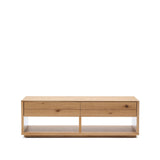 Couchtisch Alguema 2 Schubladen aus Eichenfurnier mit naturfarbenem Finish 140 x 60 cm von Kave Home – Bild 1