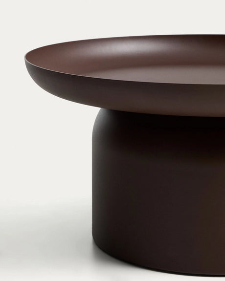 Couchtisch Arcola aus Aluminium in Braun, Ø 70 cm von Kave Home – Bild 2