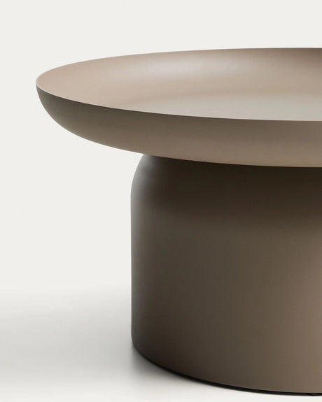 Couchtisch Arcola aus Aluminium in Taupe, Ø 70 cm von Kave Home – Bild 2