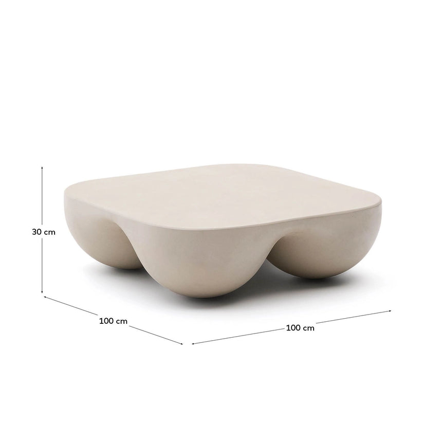 Couchtisch Colba aus polystone 100 x 100 cm von Kave Home – Bild 4
