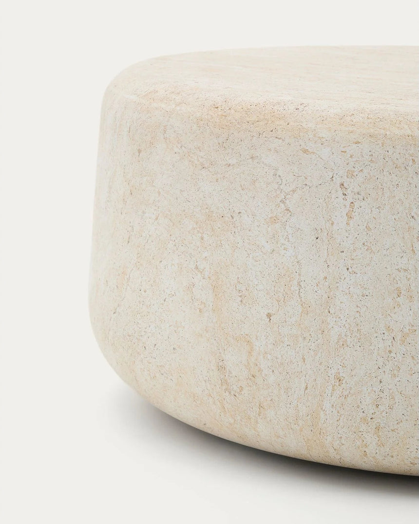 Couchtisch Drasi aus Zement mit Finish in Travertinoptik Ø 90 cm von Kave Home – Bild 6