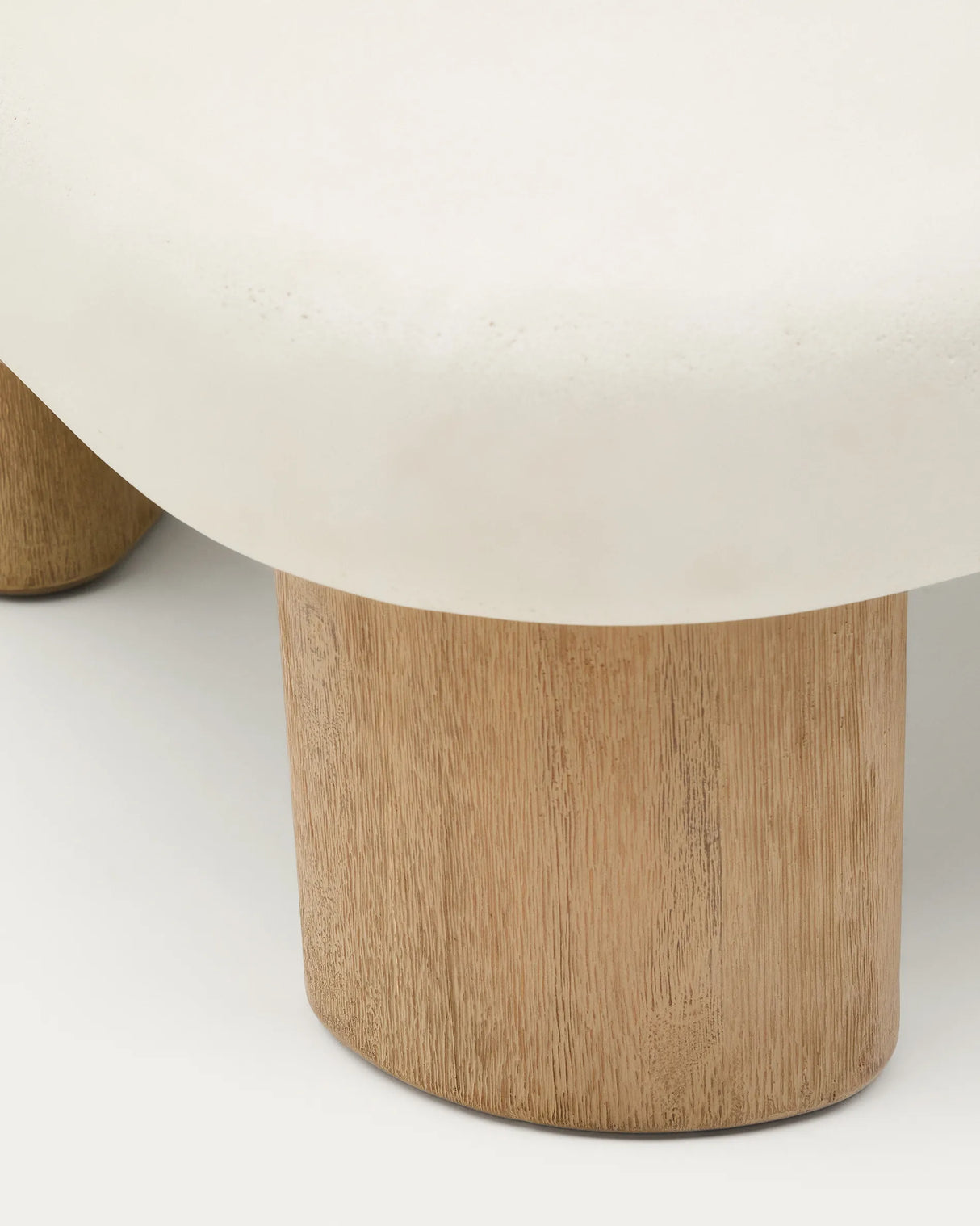 Couchtisch Labra aus Zement und Akazienholz 140 x 70 cm von Kave Home – Produktbild 2