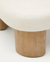 Couchtisch Labra aus Zement und Akazienholz 140 x 70 cm von Kave Home – Produktbild 2