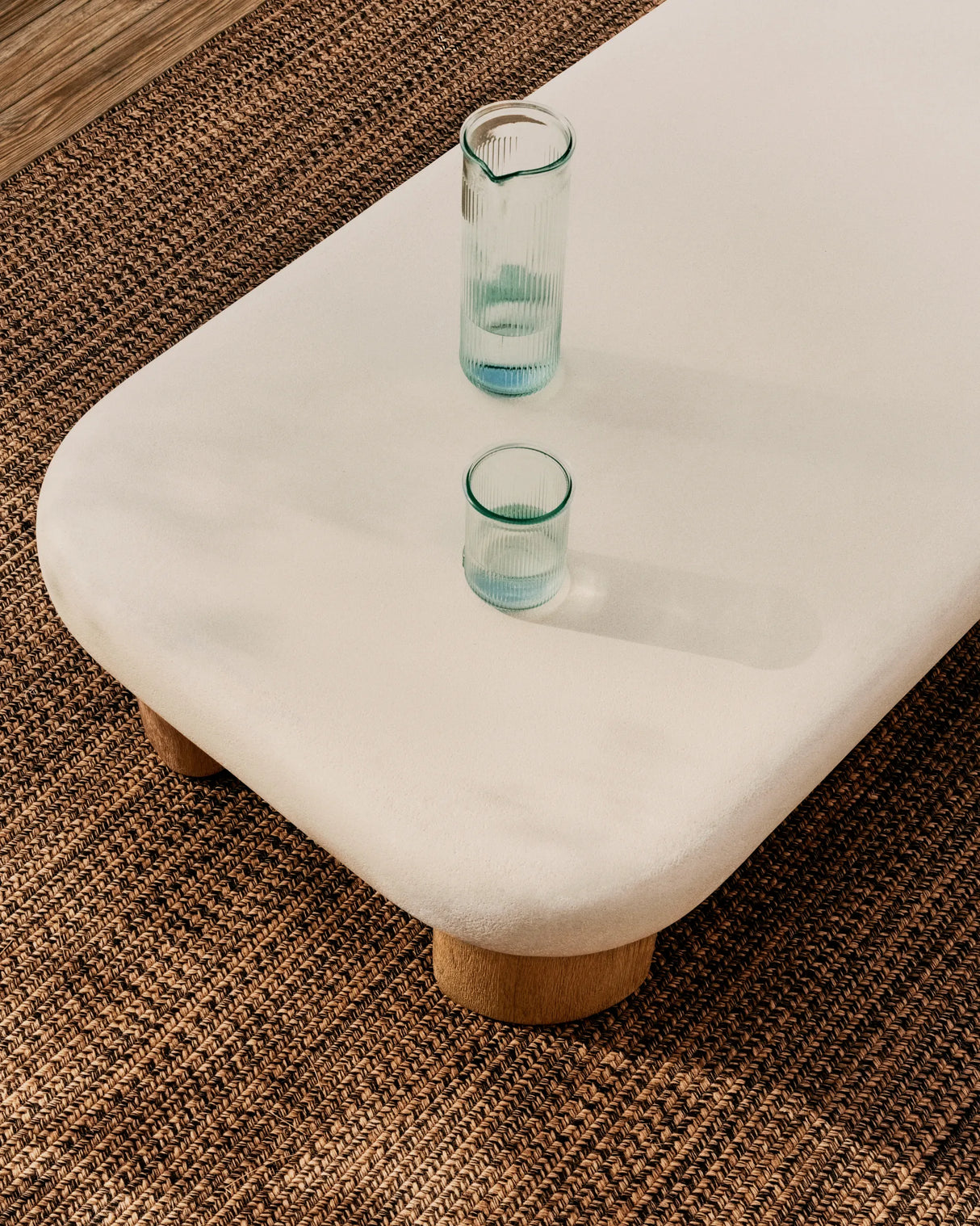Couchtisch Labra aus Zement und Akazienholz 140 x 70 cm von Kave Home – Produktbild 6