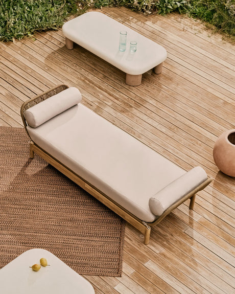 Couchtisch Labra aus Zement und Akazienholz 140 x 70 cm von Kave Home – Produktbild 8