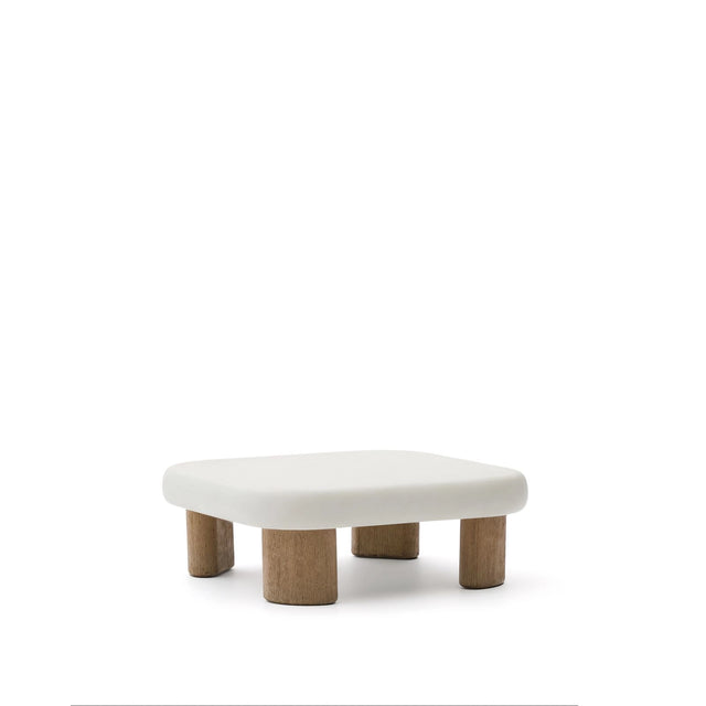 Couchtisch Labra aus Zement und Akazienholz 80 x 80 cm FSC 100% von Kave Home – Bild 1