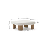 Couchtisch Labra aus Zement und Akazienholz 80 x 80 cm FSC 100% von Kave Home – Bild 6