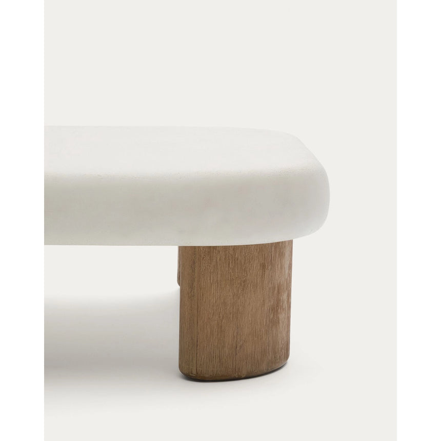 Couchtisch Labra aus Zement und Akazienholz 80 x 80 cm FSC 100% von Kave Home – Bild 8