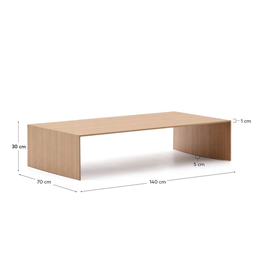 Couchtisch Litto aus Eichenfurnier FSC Mix Credit 140 x 70 cm von Kave Home – Bild 6
