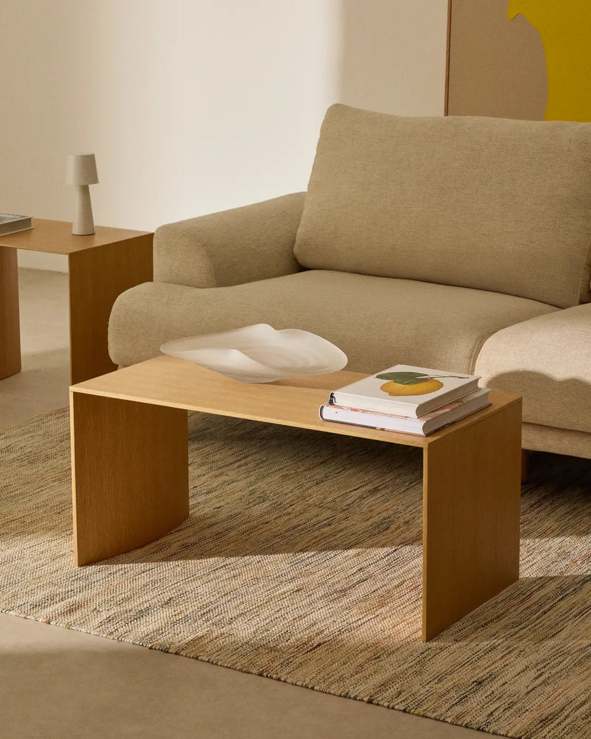Couchtisch Litto aus Eichenfurnier oder Wallnussfurnier FSC Mix Credit 90 x 45 cm von Kave Home – Bild 4