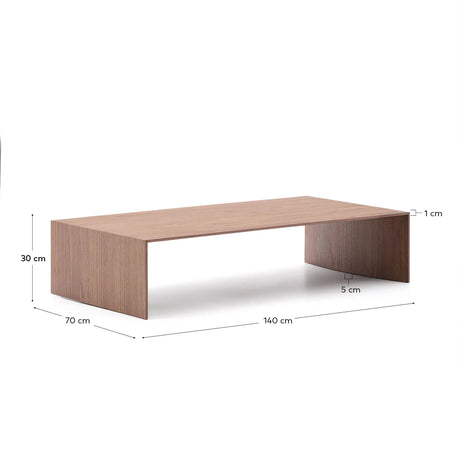Couchtisch Litto aus Walnussfurnier 140 x 70 cm von Kave Home – Produktbild 4