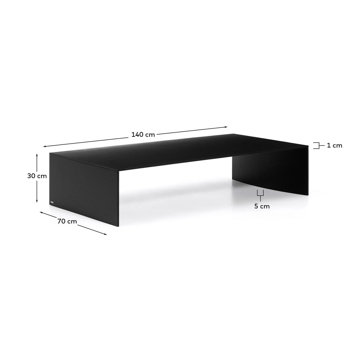 Couchtisch Litto aus schwarz lackiertem MDF 140 x 70 cm von Kave Home – Bild 4