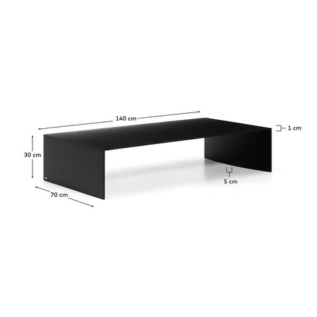 Couchtisch Litto aus schwarz lackiertem MDF 140 x 70 cm von Kave Home – Bild 4