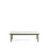 Couchtisch Maurina aus verzinktem Stahl in Grün mit ecrufarbenen Kacheln, 122 x 61 cm von Kave Home – Bild 1