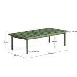 Couchtisch Maurina aus verzinktem Stahl in Grün mit grünen Kacheln, 122 x 61 cm von Kave Home – Bild 5