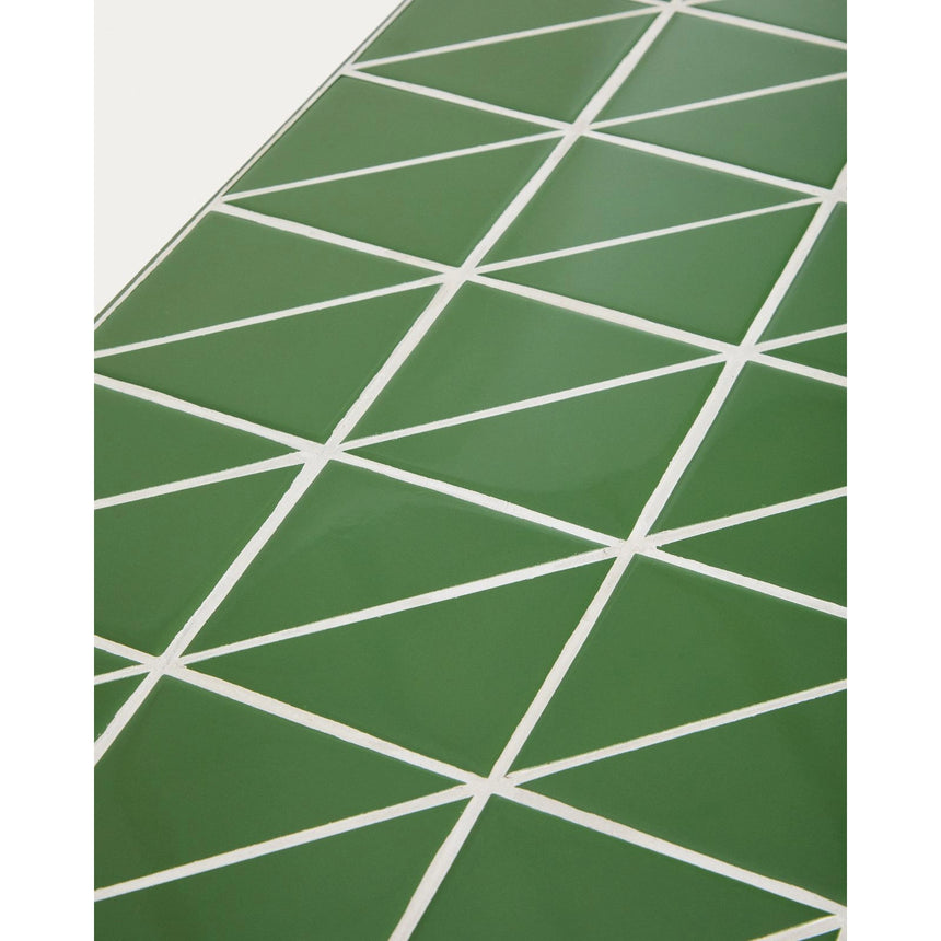 Couchtisch Maurina aus verzinktem Stahl in Grün mit grünen Kacheln, 122 x 61 cm von Kave Home – Bild 8