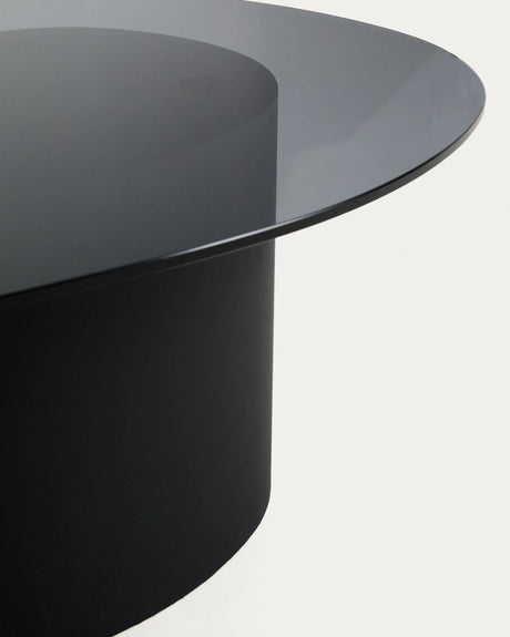 Couchtisch Olir aus gehärtetem Glas und Stahl 82 x 74 cm von Kave Home – Bild 4