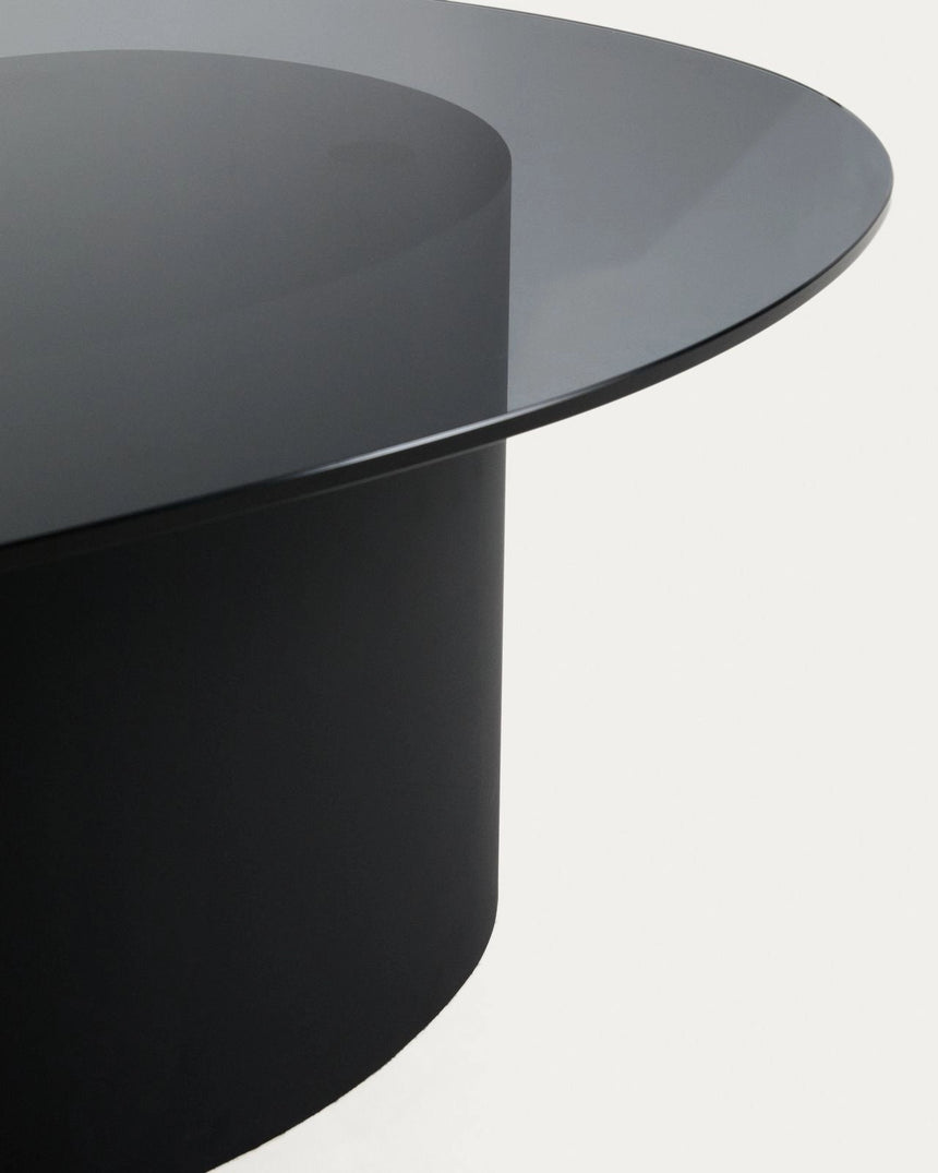 Couchtisch Olir aus gehärtetem Glas und Stahl 82 x 74 cm von Kave Home – Bild 4
