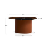 Couchtisch Olir aus gehärtetem Glas und braunem Stahl 82 x 74 cm von Kave Home – Bild 2