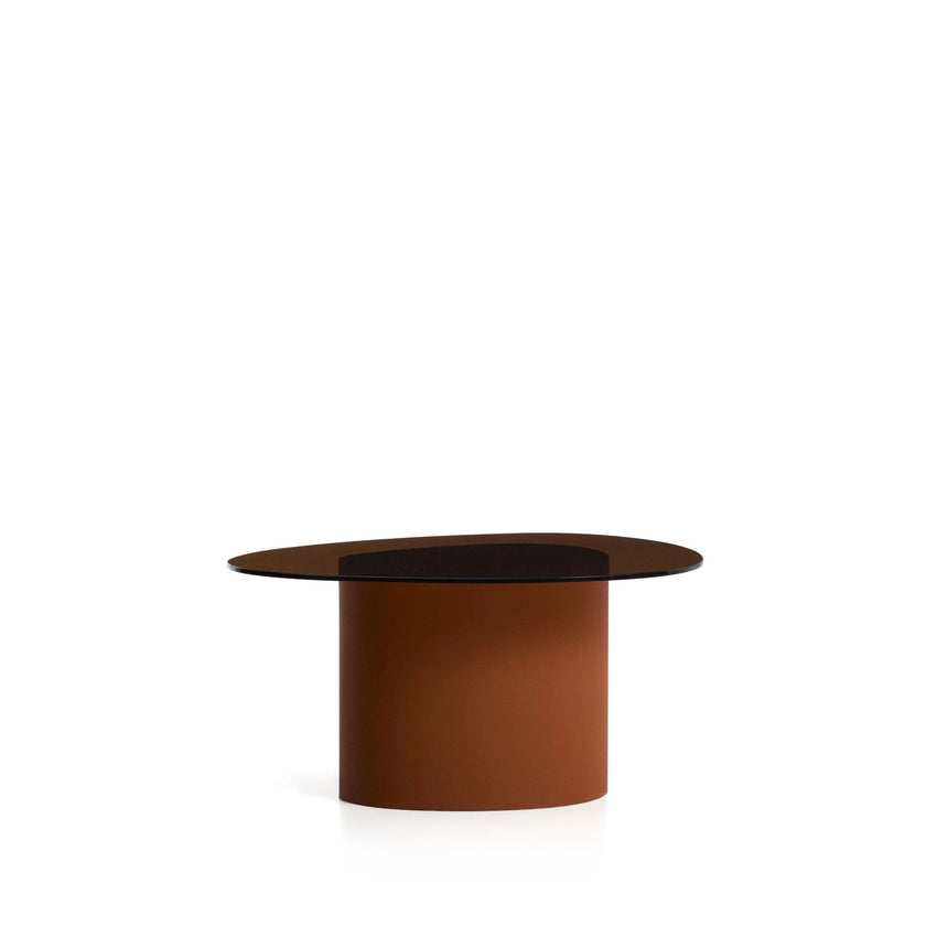 Couchtisch Olir aus gehärtetem Glas und braunem Stahl 82 x 74 cm von Kave Home – Bild 3