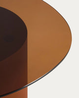 Couchtisch Olir aus gehärtetem Glas und braunem Stahl 82 x 74 cm von Kave Home – Bild 5