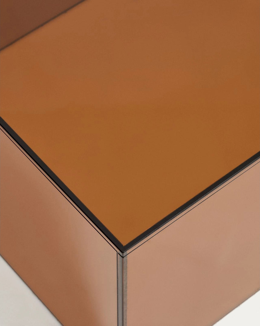 Couchtisch Orlia aus gehärtetem Glas in Braun, 110 x 50 cm von Kave Home – Bild 3