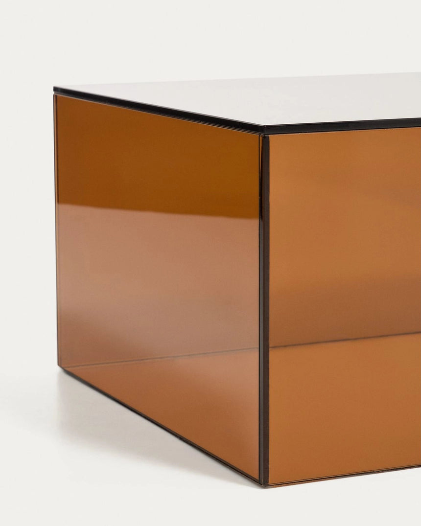 Couchtisch Orlia aus gehärtetem Glas in Braun, 110 x 50 cm von Kave Home – Bild 4