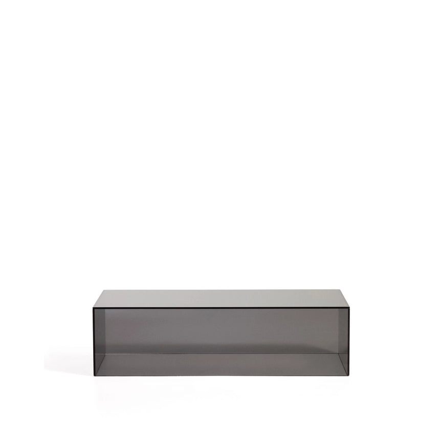 Couchtisch Orlia aus gehärtetem Glas in Dunkelgrau, 110 x 50 cm von Kave Home – Bild 1