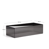 Couchtisch Orlia aus gehärtetem Glas in Dunkelgrau, 110 x 50 cm von Kave Home – Bild 2